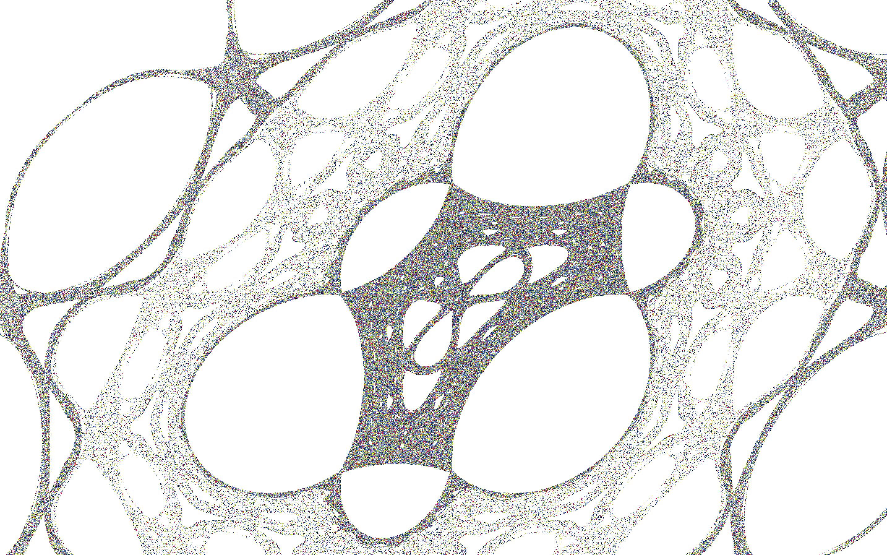 Martin “hopalong” fractal (hopalongBCD 0.4 1.2 0)